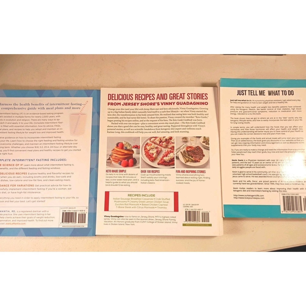 Lot of 3 Keto cookbooks Keto Guido Intermittent Fasting Cooking Health - Picture 7 of 7